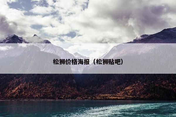 松狮价格海报（松狮贴吧）