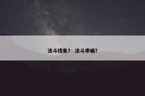 法斗找象? 法斗乖嘛?