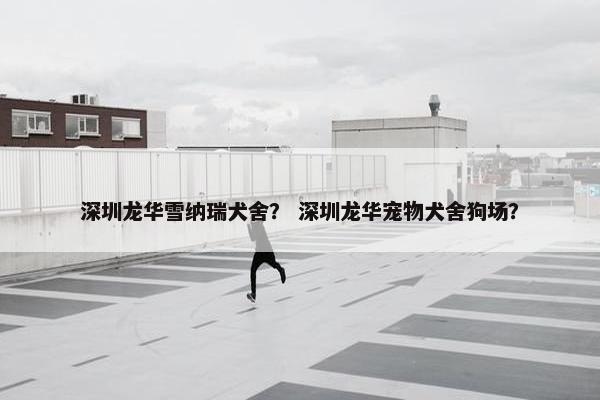 深圳龙华雪纳瑞犬舍？ 深圳龙华宠物犬舍狗场？