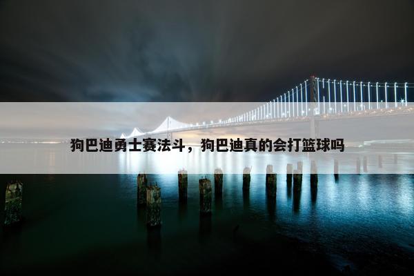 狗巴迪勇士赛法斗，狗巴迪真的会打篮球吗