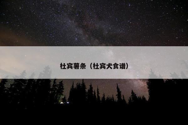 杜宾薯条（杜宾犬食谱）