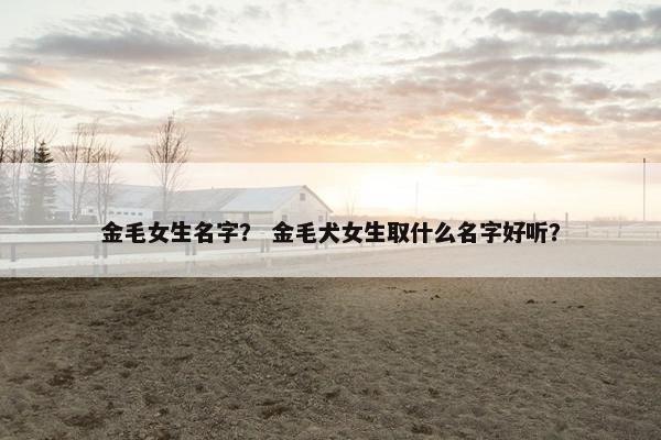 金毛女生名字？ 金毛犬女生取什么名字好听？