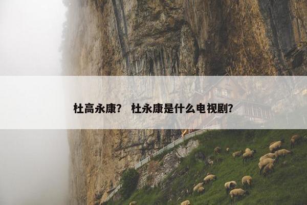 杜高永康？ 杜永康是什么电视剧？