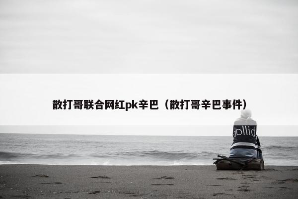 散打哥联合网红pk辛巴（散打哥辛巴事件）