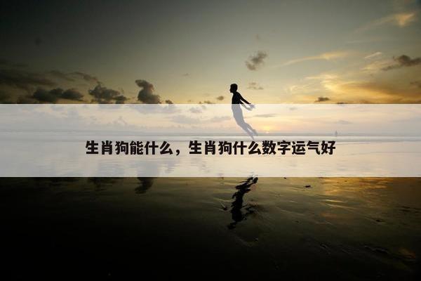 生肖狗能什么,生肖狗什么数字运气好