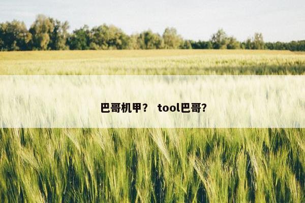 巴哥机甲？ tool巴哥？