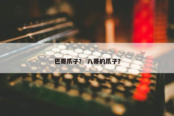 巴哥爪子？ 八哥的爪子？