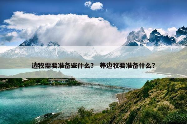 边牧需要准备些什么？ 养边牧要准备什么？