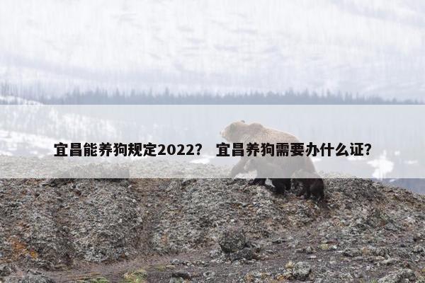 宜昌能养狗规定2022？ 宜昌养狗需要办什么证？