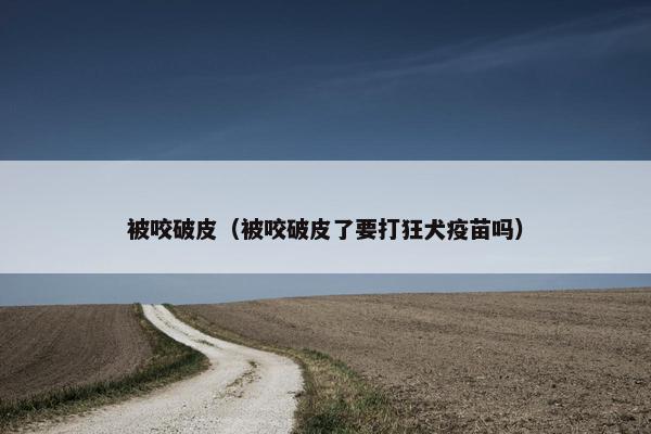 被咬破皮（被咬破皮了要打狂犬疫苗吗）