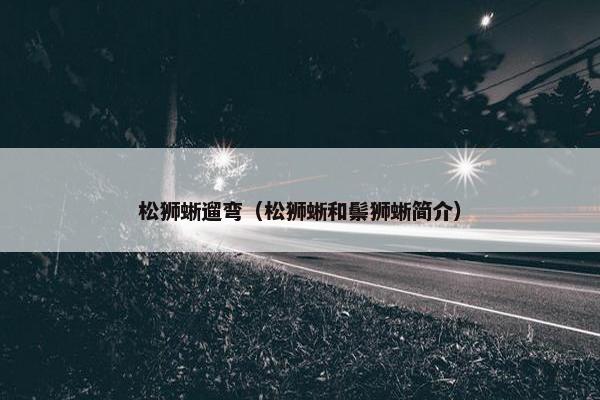 松狮蜥遛弯（松狮蜥和鬃狮蜥简介）