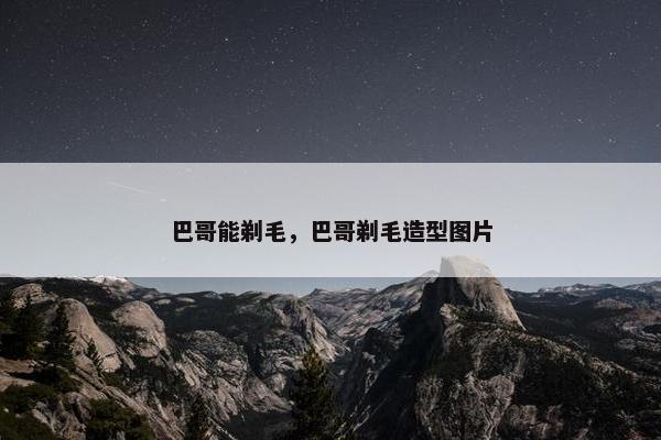 巴哥能剃毛，巴哥剃毛造型图片
