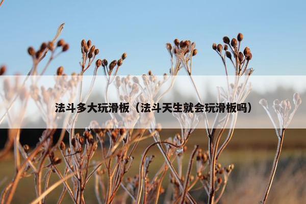法斗多大玩滑板(法斗天生就会玩滑板吗)
