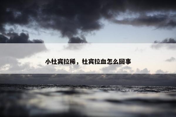 小杜宾拉稀，杜宾拉血怎么回事