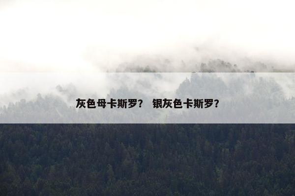 灰色母卡斯罗? 银灰色卡斯罗?