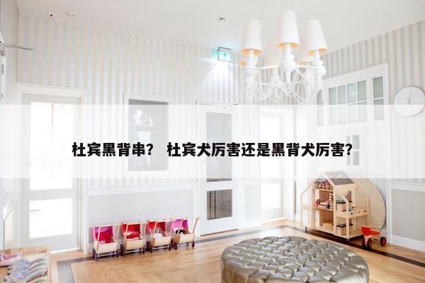 杜宾黑背串? 杜宾犬厉害还是黑背犬厉害?