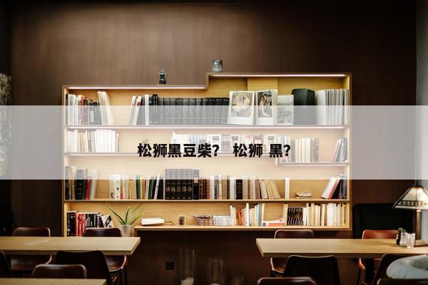 松狮黑豆柴？ 松狮 黑？
