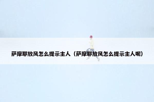 萨摩耶放风怎么提示主人（萨摩耶放风怎么提示主人呢）