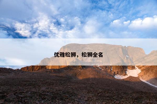 优雅松狮，松狮全名