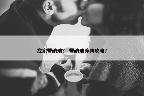 找家雪纳瑞？ 雪纳瑞养狗攻略？