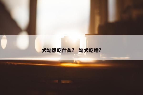 犬幼崽吃什么？ 幼犬吃啥？
