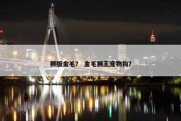 狮版金毛？ 金毛狮王宠物狗？
