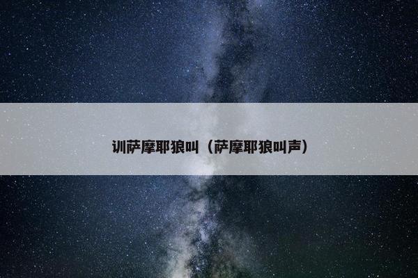 训萨摩耶狼叫（萨摩耶狼叫声）