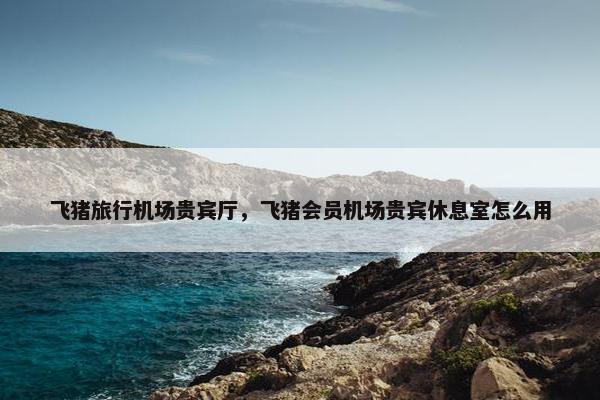 飞猪旅行机场贵宾厅，飞猪会员机场贵宾休息室怎么用