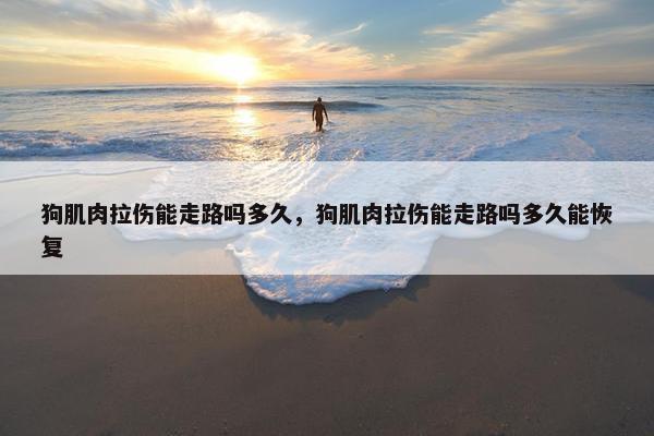 狗肌肉拉伤能走路吗多久，狗肌肉拉伤能走路吗多久能恢复