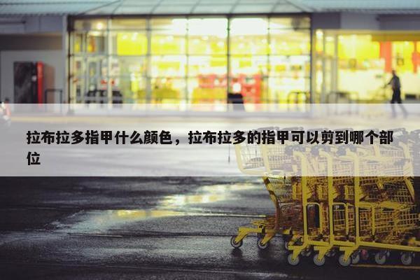 拉布拉多指甲什么颜色，拉布拉多的指甲可以剪到哪个部位