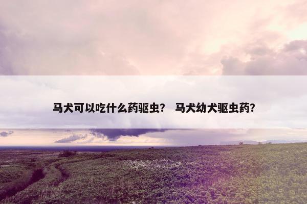 马犬可以吃什么药驱虫？ 马犬幼犬驱虫药？
