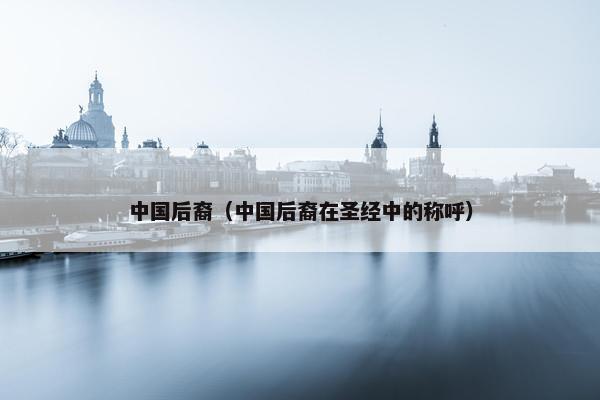 中国后裔(中国后裔在圣经中的称呼)