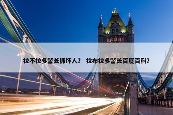 拉不拉多警长抓坏人？ 拉布拉多警长百度百科？