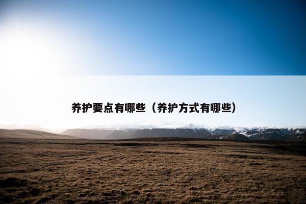 养护