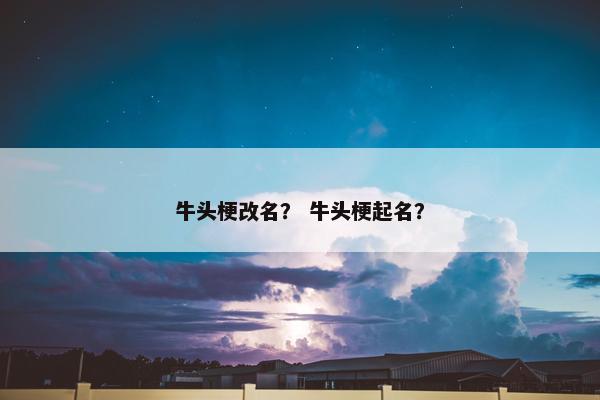 牛头梗改名？ 牛头梗起名？