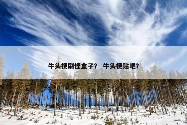 牛头梗刷怪盒子？ 牛头梗贴吧？