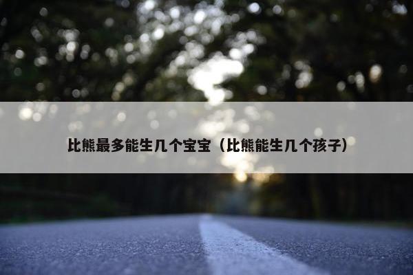 比熊最多能生几个宝宝（比熊能生几个孩子）