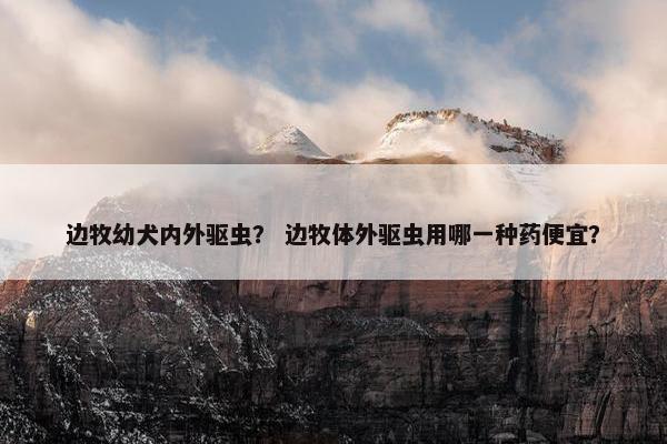 边牧幼犬内外驱虫？ 边牧体外驱虫用哪一种药便宜？