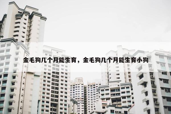 金毛狗几个月能生育，金毛狗几个月能生育小狗
