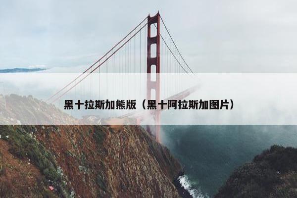 黑十拉斯加熊版（黑十阿拉斯加图片）