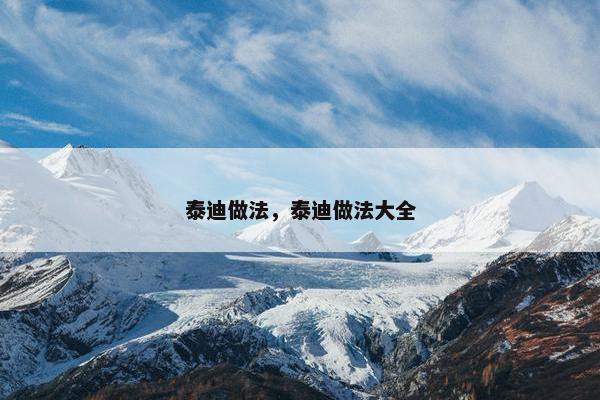 泰迪做法，泰迪做法大全
