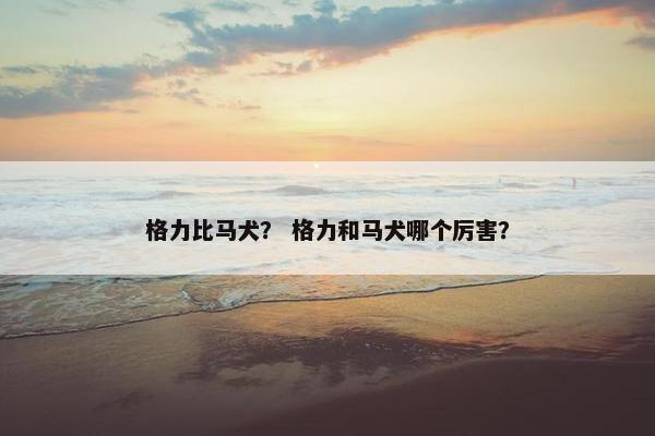 格力比马犬？ 格力和马犬哪个厉害？