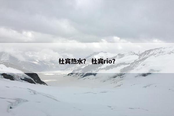 杜宾热水？ 杜宾rio？
