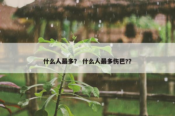 什么人最多？ 什么人最多伤巴?？