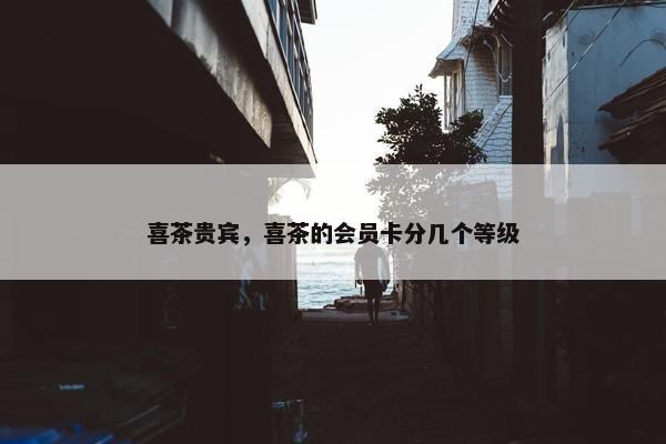 喜茶贵宾,喜茶的会员卡分几个等级