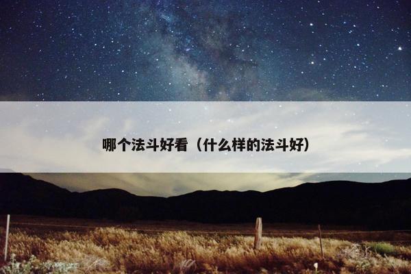 哪个法斗好看(什么样的法斗好)