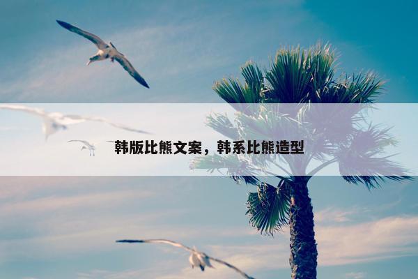 韩版比熊文案，韩系比熊造型