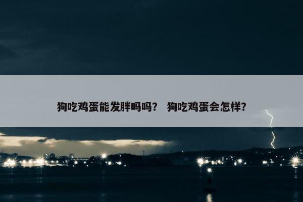 狗吃鸡蛋能发胖吗吗？ 狗吃鸡蛋会怎样？