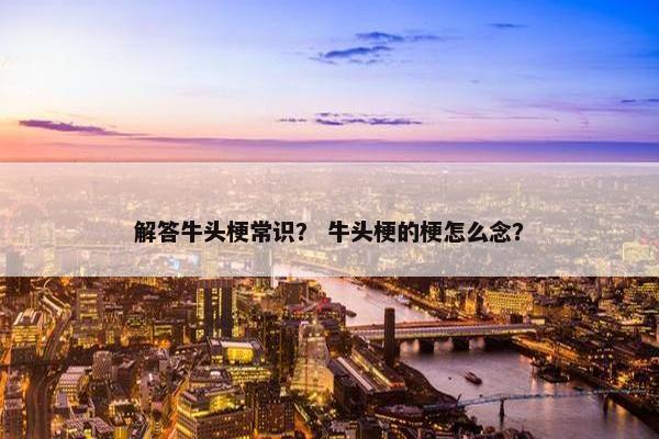 解答牛头梗常识? 牛头梗的梗怎么念?
