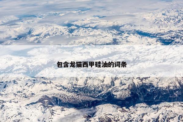 包含龙猫西甲硅油的词条